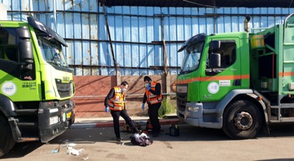 ההרוג ה-66 בתאונת עבודה: עובד עיריית חיפה שנמחץ בני שתי משאיות